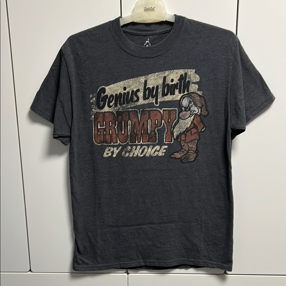 Disney Men's Dark Gray Grumpy T-Shirt